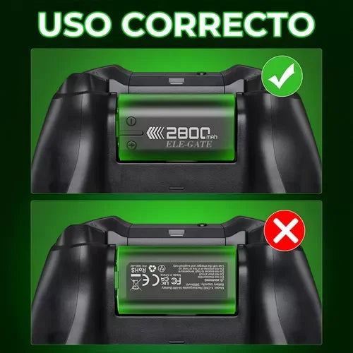Cargador de 4 Baterías para X B S/x 4 Baterías de 2800 mAh Negro