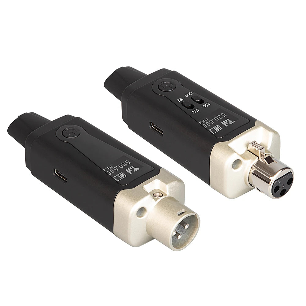 Sistema de Micrófono Inalámbrico UHF con Transmisor y Receptor XLR