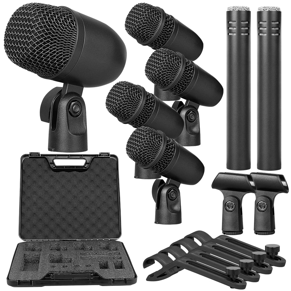 Micrófono Profesional para Instrumentos Musicales, Kit de 7 Piezas