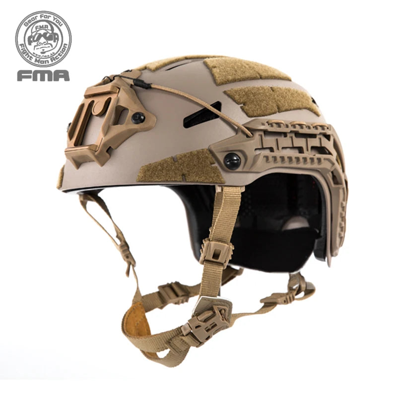 Casco balístico táctico Caiman FMA con riel cubierta NVG
