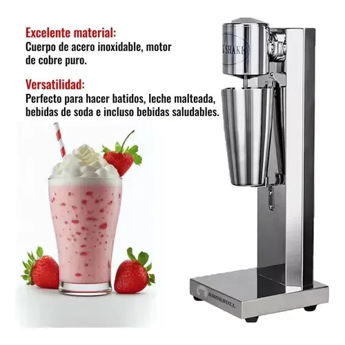 Máquina Mezcladora de Batidos Shorbull, de Acero, 700 ml