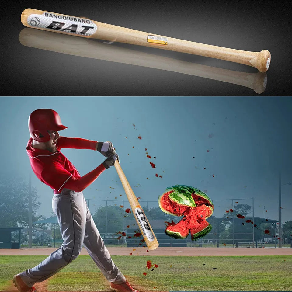 Bate de béisbol profesional de madera maciza
