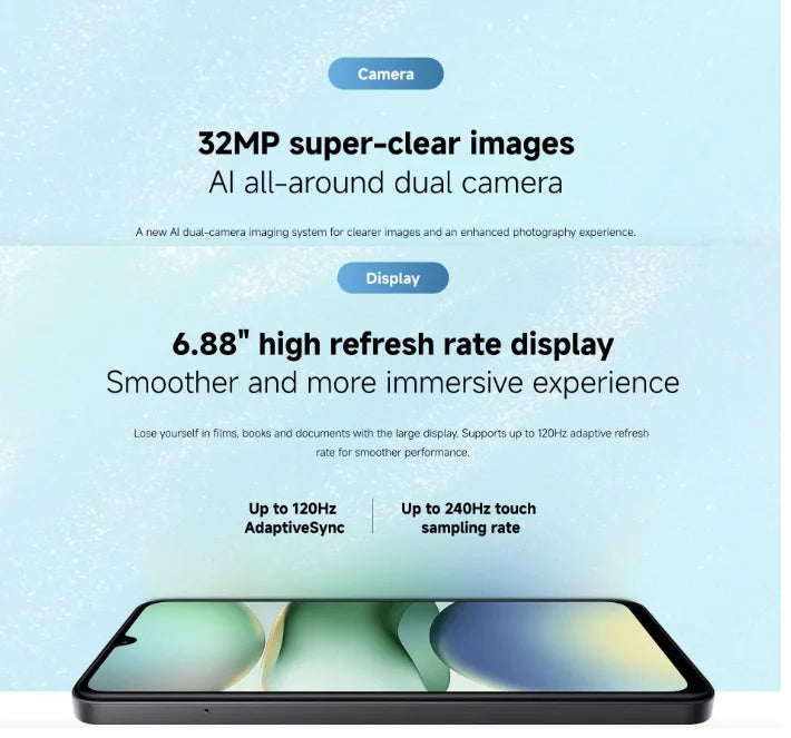 Teléfono Inteligente Redmi A5 Versión 4G, 3+64GB