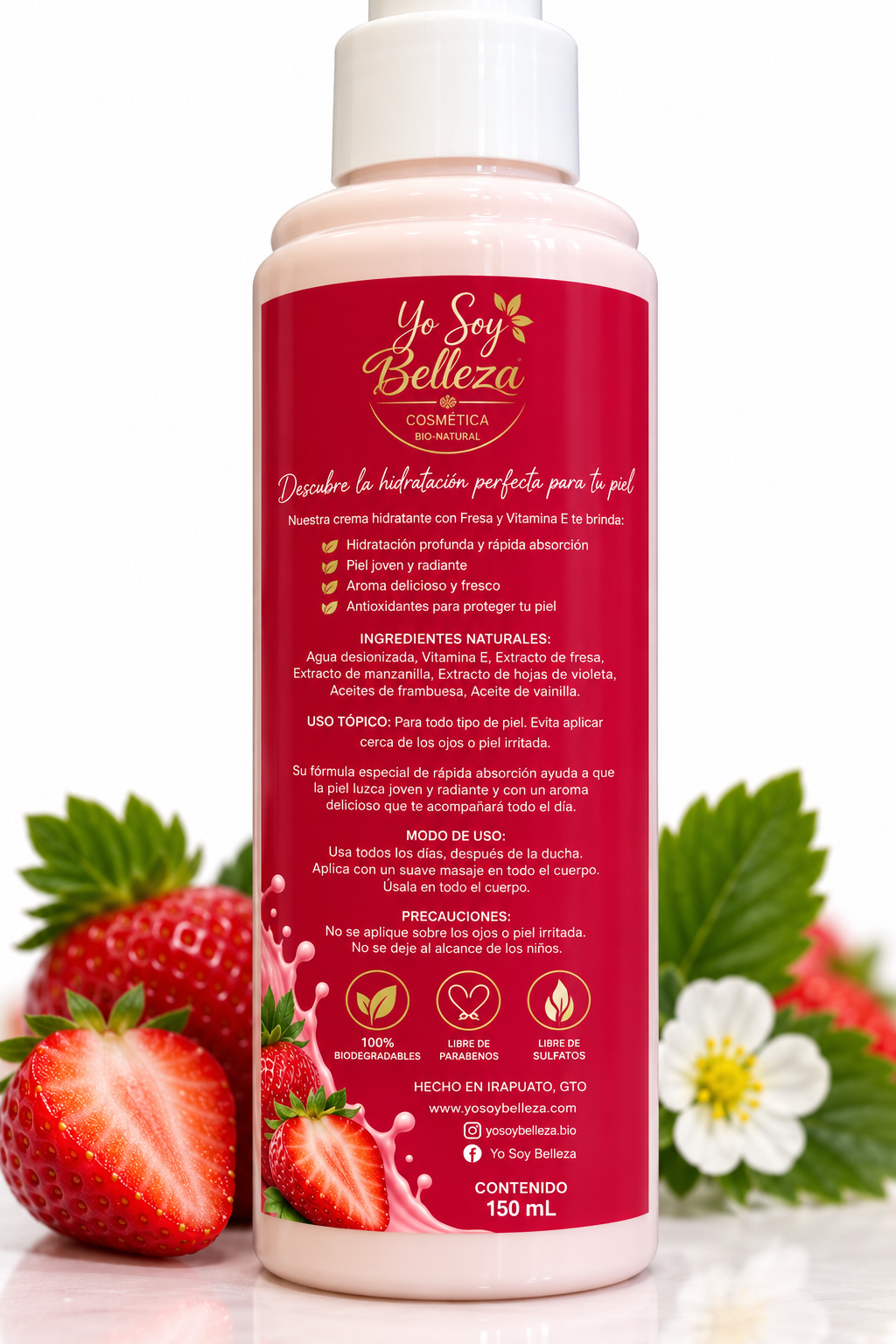 Crema corporal de Fresa 150 ml