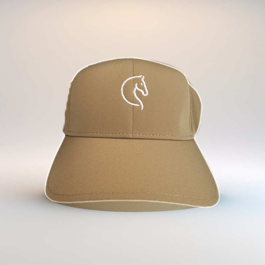 Gorra Beige Bordado Blanco