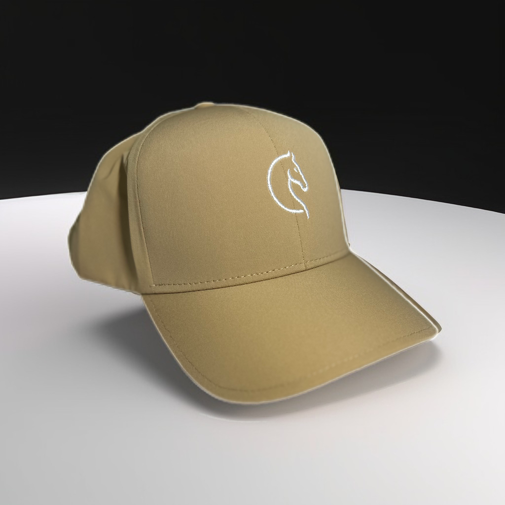 Gorra Beige Bordado Blanco