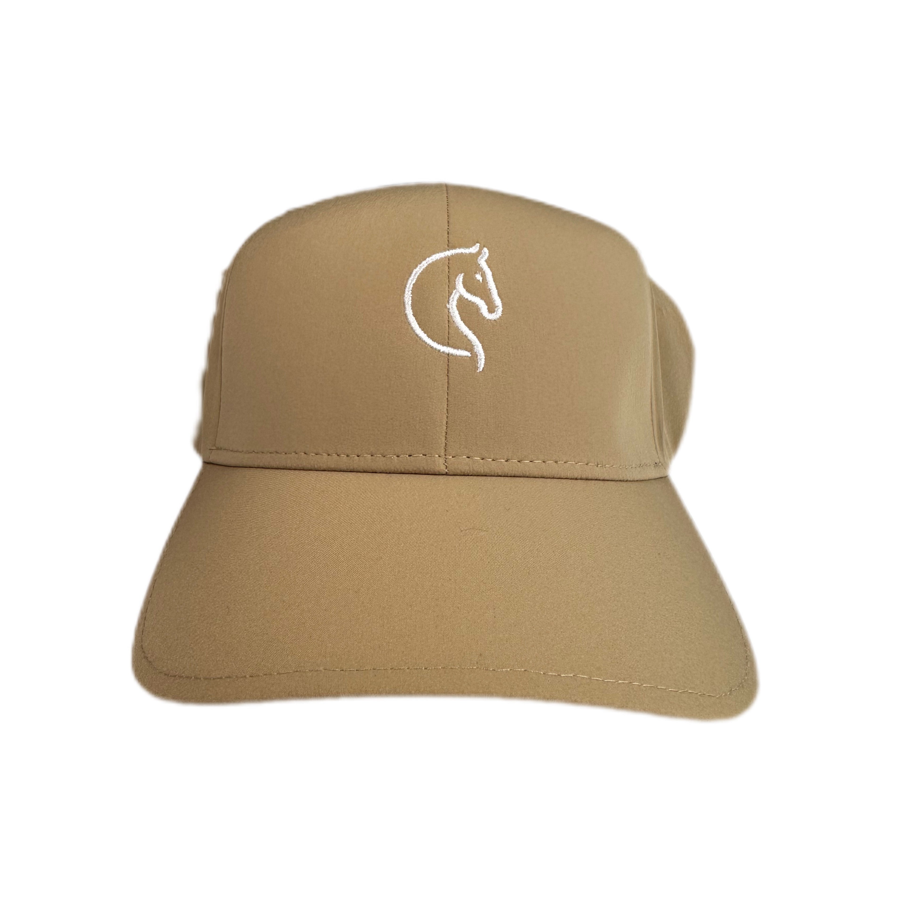 Gorra Beige Bordado Blanco