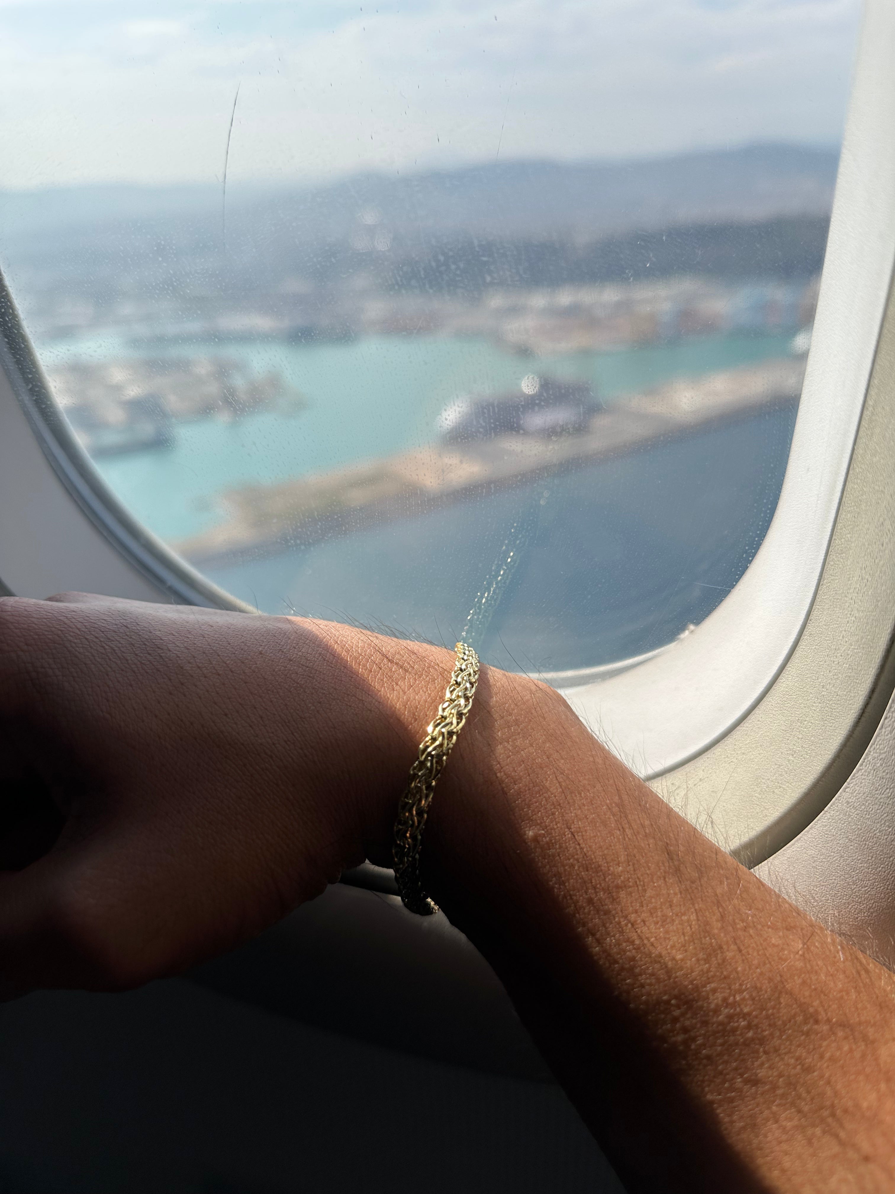 Pulsera Trenzada Oro Laminado 4 mm
