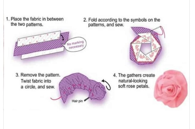 Molde de Plástico para Hacer Rosas y Flores de Tela Clover
