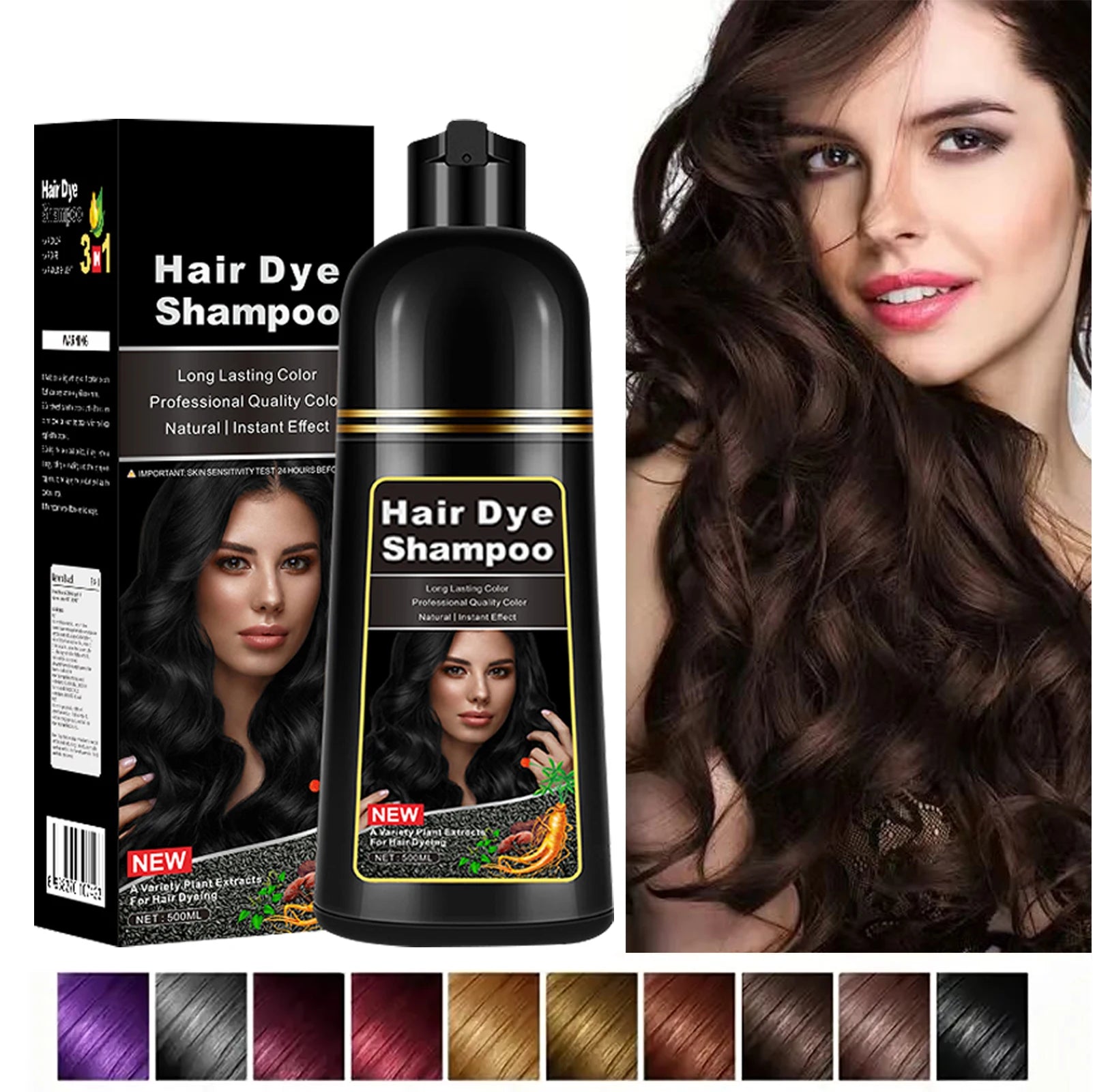 3 en 1 shampoo para teñir el cabello