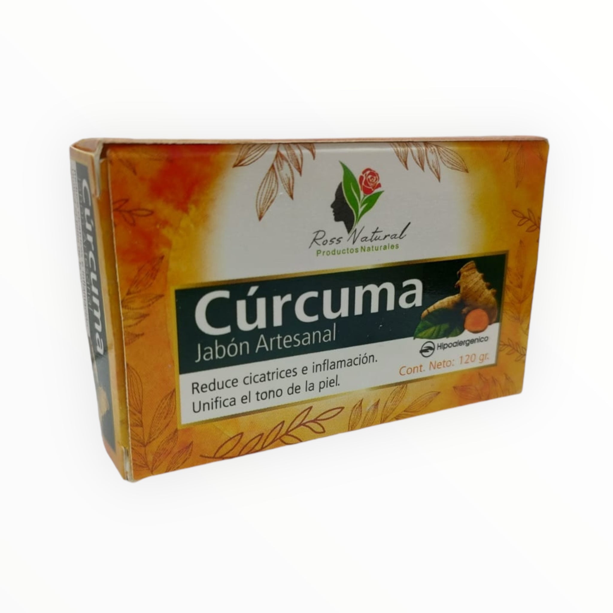 JABON CURCUMA ARTESANAL C/120 GR ROSS NATURAL PRODUCTOS NATURALES
