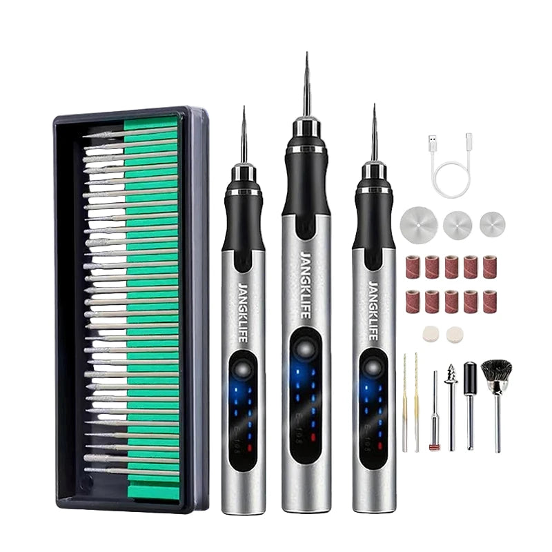 pluma de grabado para carpintería, bricolaje para joyería, Mini Taladro Inalámbrico de vidrio y Metal