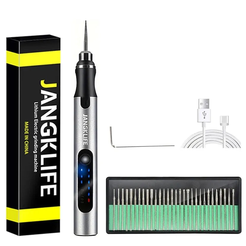 pluma de grabado para carpintería, bricolaje para joyería, Mini Taladro Inalámbrico de vidrio y Metal