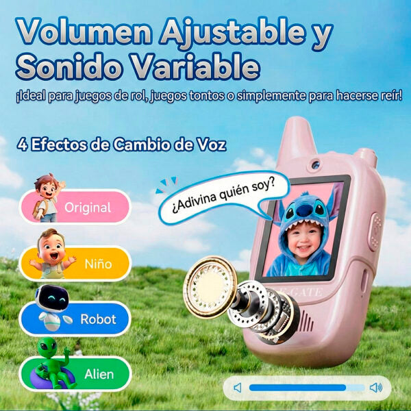 Par De Walkie-Talkie De Video Para Niños Wifi 2.4G