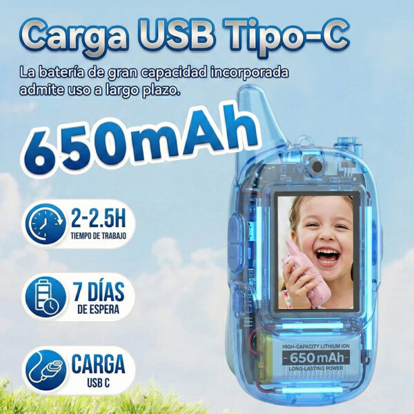 Par De Walkie-Talkie De Video Para Niños Wifi 2.4G