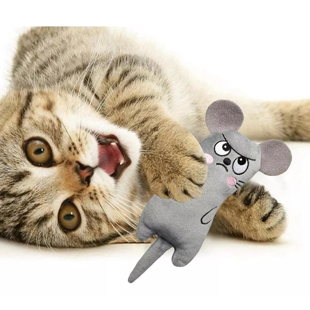 Juguete de peluche con hierba gatera Juguete para gatos que limpia los dientes