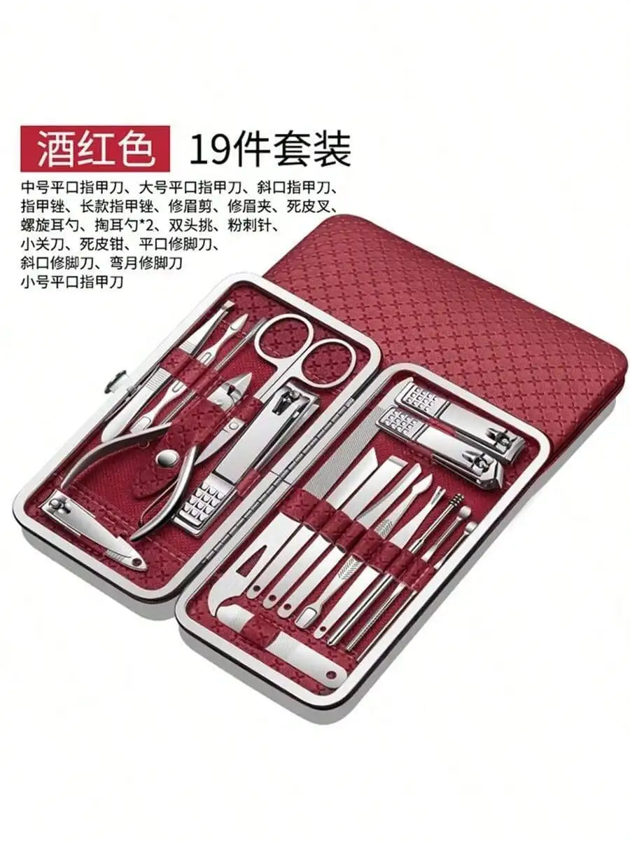 Kit Profesional de Manicura y Pedicura, 19 Piezas