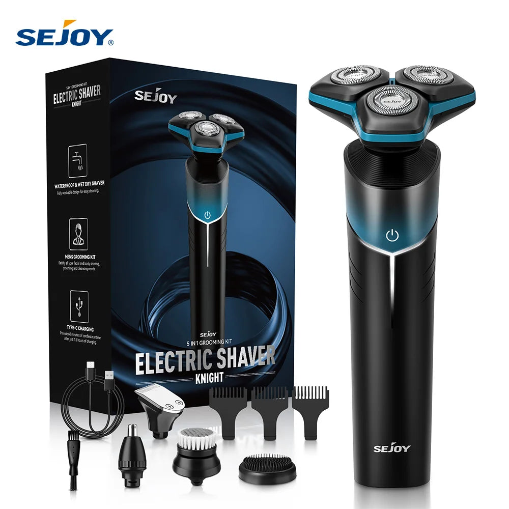 Kit de Afeitadora Eléctrica Rotativa Sejoy para Hombre