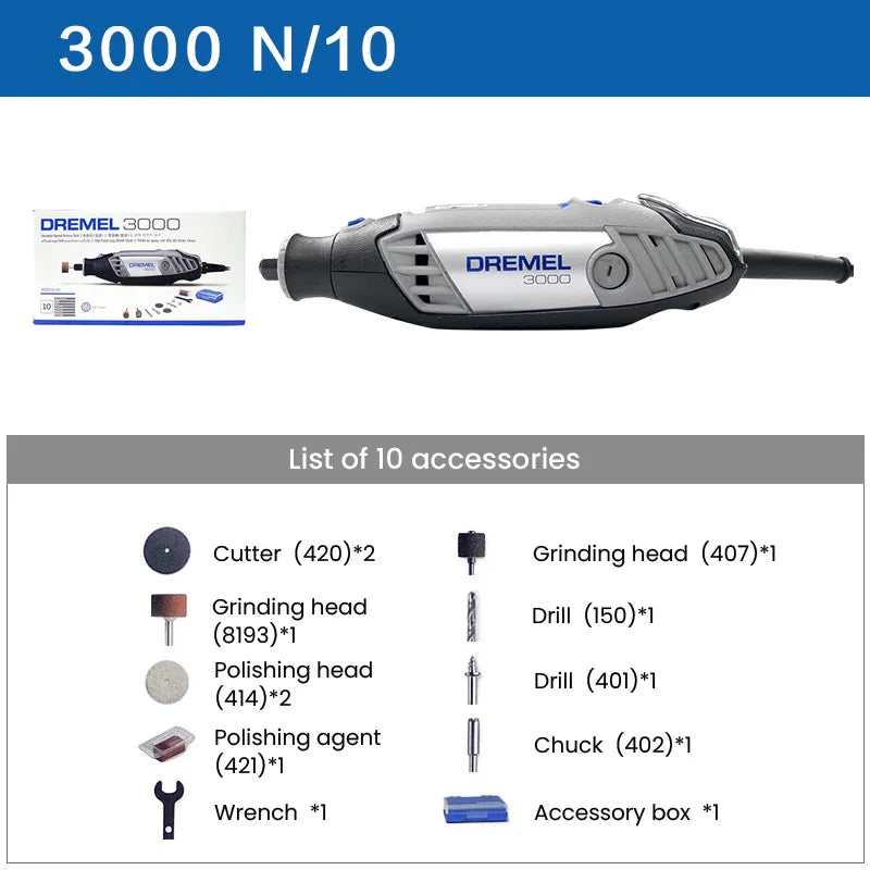 Kit de herramientas rotativas eléctricas Dremel 3000
