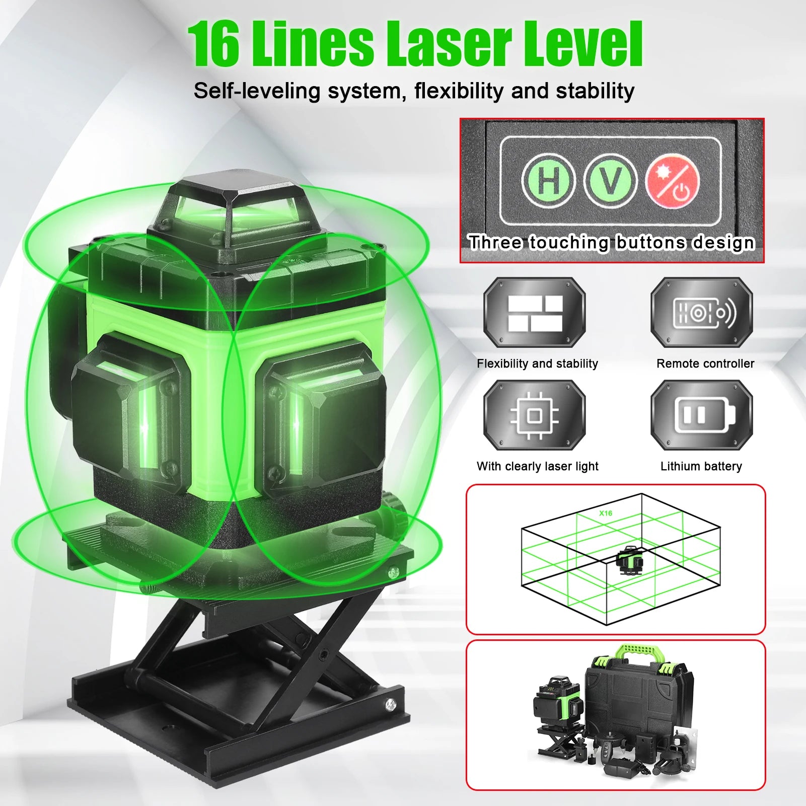 Láser Multifuncional de 16 Líneas Nivel 3 °
