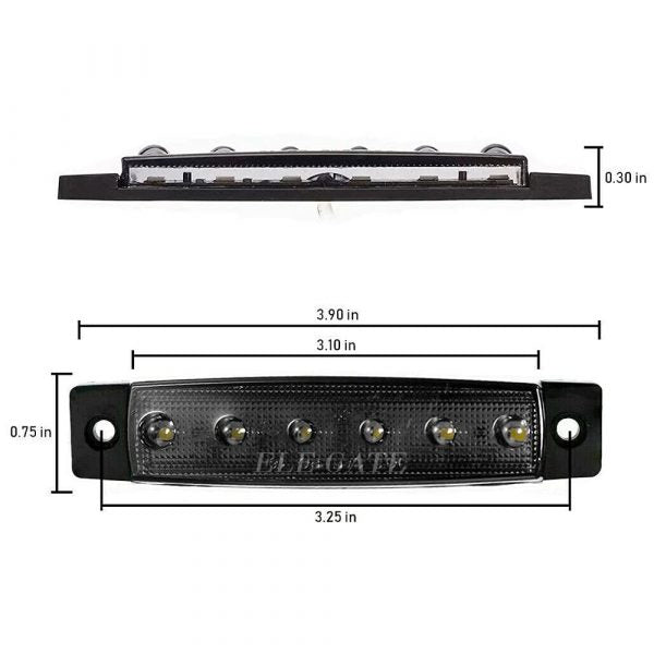 10 Led Luces Laterales De Marcador Para Camión Remolque Ámbar