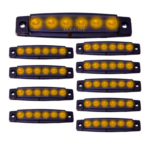10 Led Luces Laterales De Marcador Para Camión Remolque Ámbar
