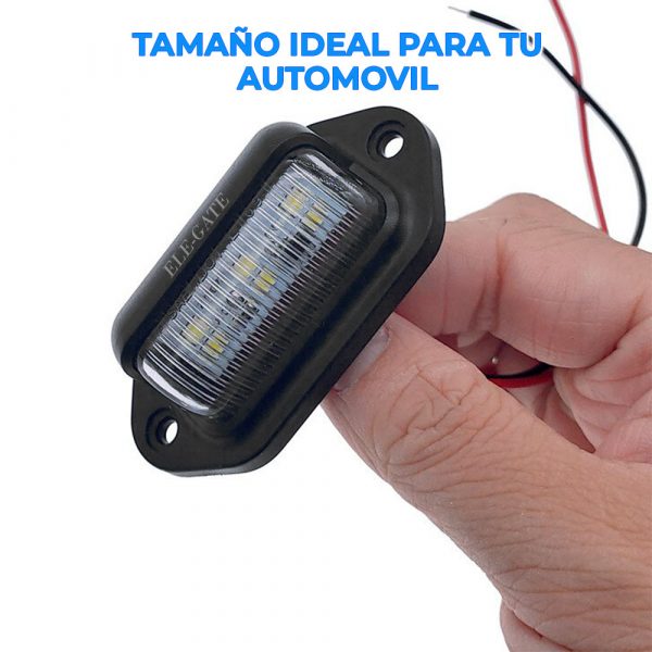 Luz Led De 12V Para Placa De Matrícula Exterior Y Interior Rojo