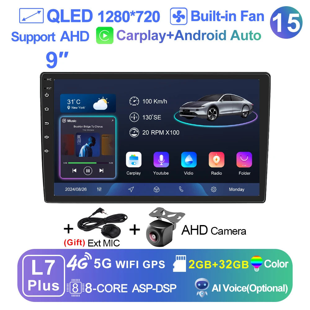Radio de coche reproductor de vídeo Multimedia AutoRadio navegación GPS