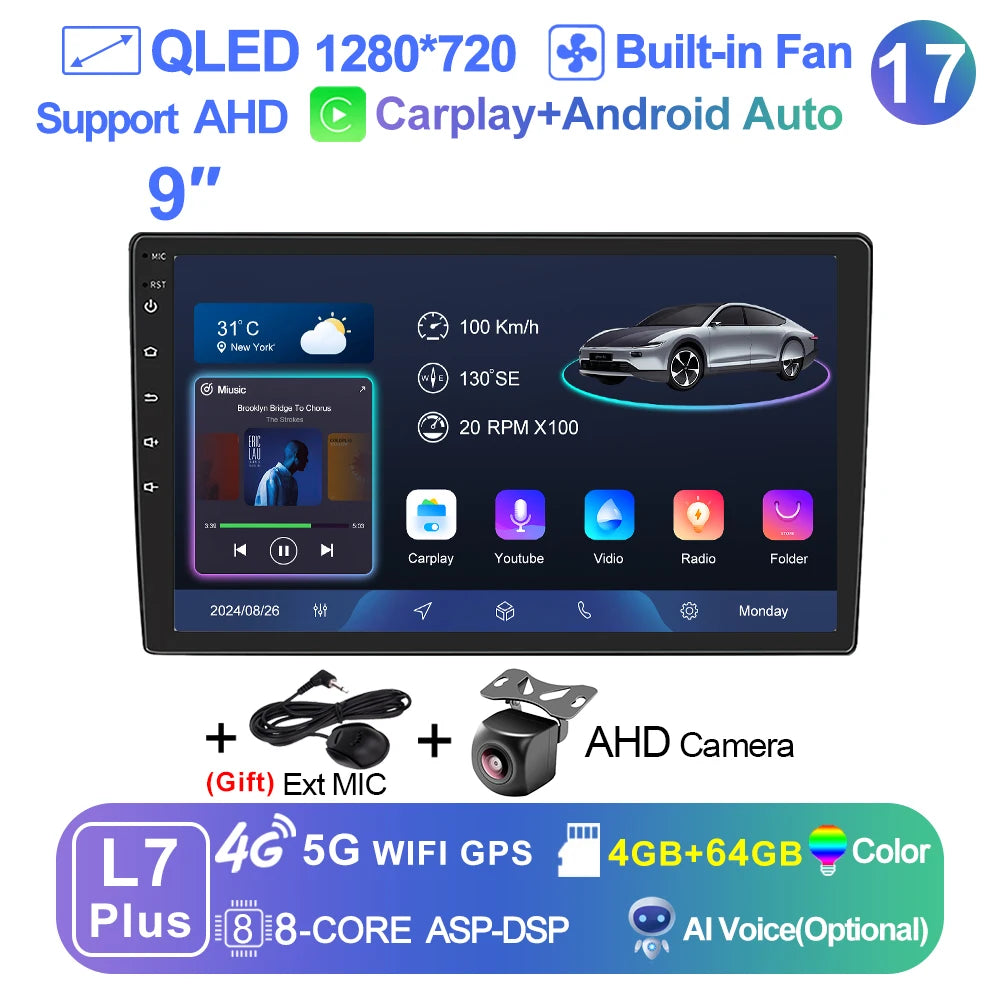 Radio de coche reproductor de vídeo Multimedia AutoRadio navegación GPS