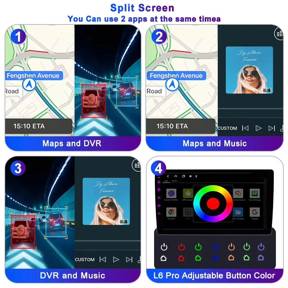 Radio de coche reproductor de vídeo Multimedia AutoRadio navegación GPS