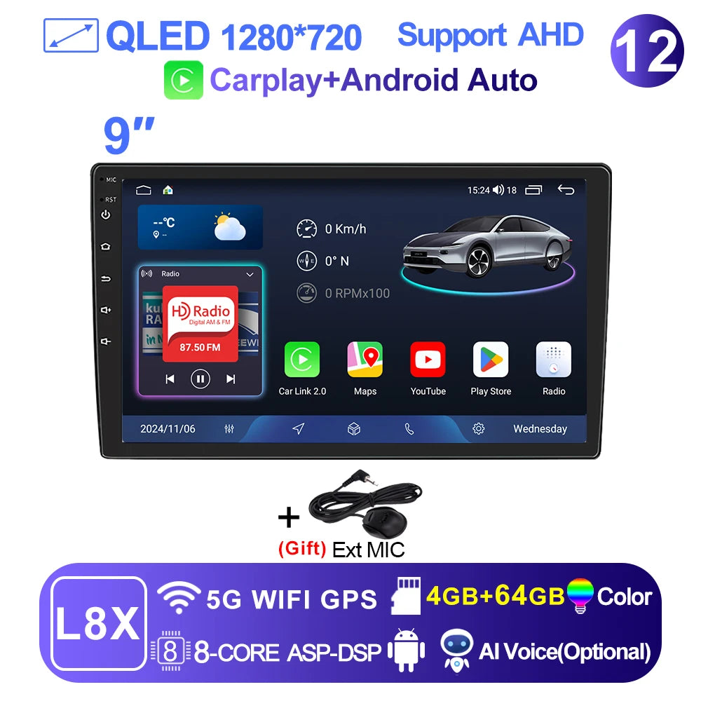 Radio de coche reproductor de vídeo Multimedia AutoRadio navegación GPS