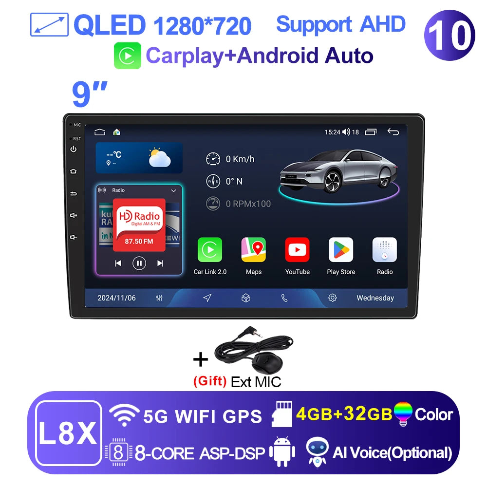 Radio de coche reproductor de vídeo Multimedia AutoRadio navegación GPS
