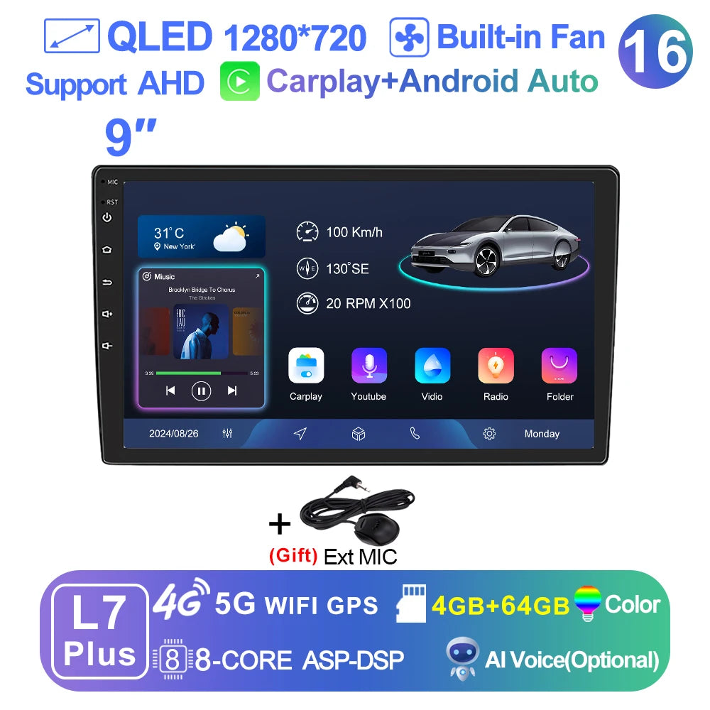 Radio de coche reproductor de vídeo Multimedia AutoRadio navegación GPS