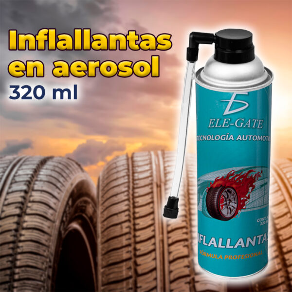 Inflallantas En Aerosol Para Autos Compactos – 320 Ml