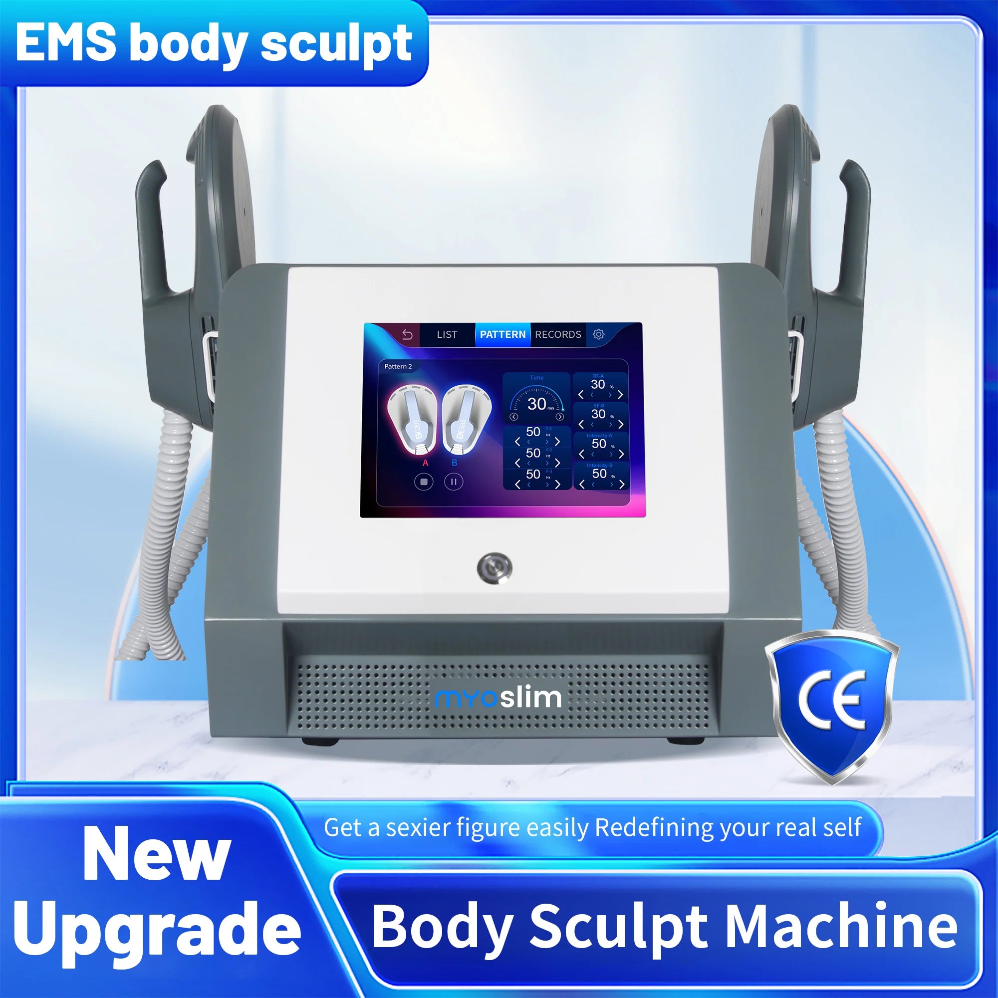 La máquina moldeadora de cuerpo Myoslim NEO 6500W de 200HZ 15