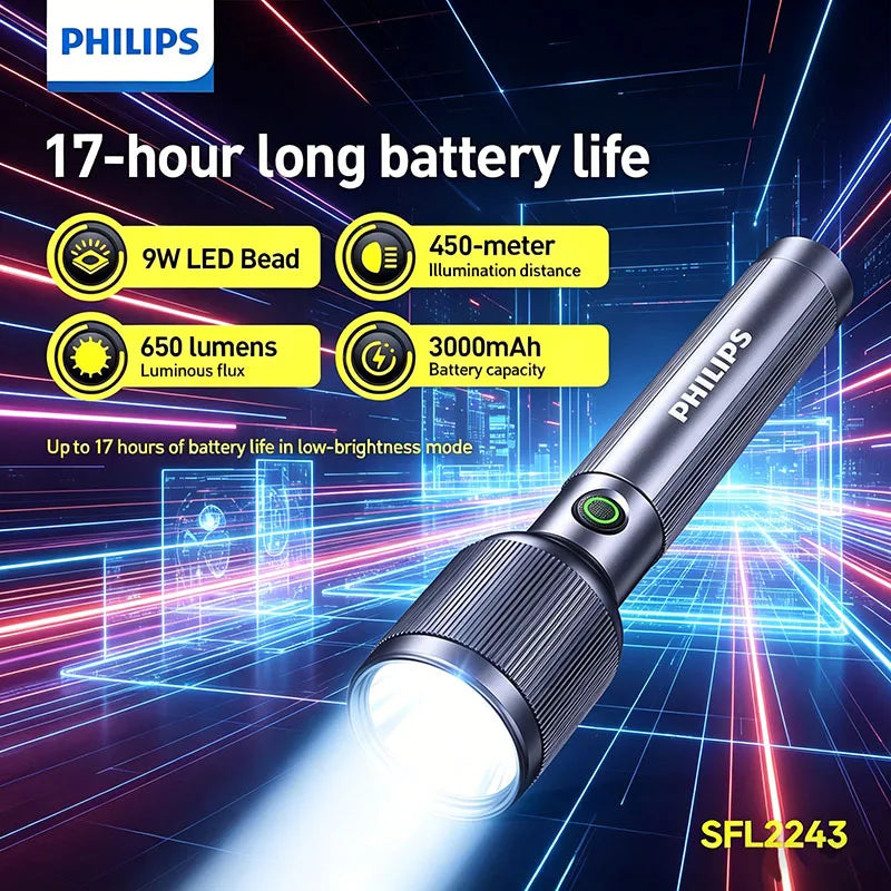 Linterna Philips con 4 Modos Recargable