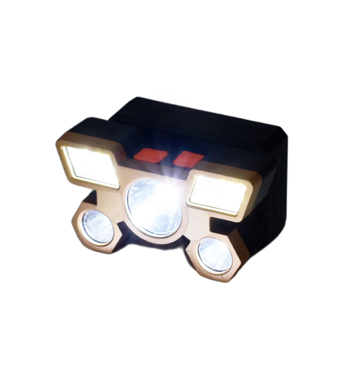 Linterna tipo minero de 5 LED portátil bateria recargable
