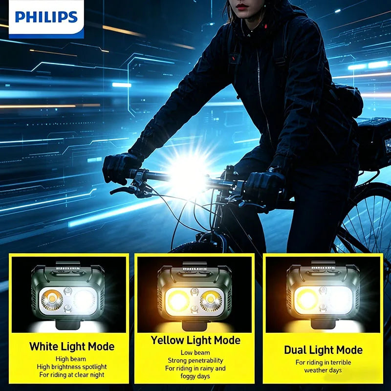 Luces para bicicleta Philips, impermeables y recargables