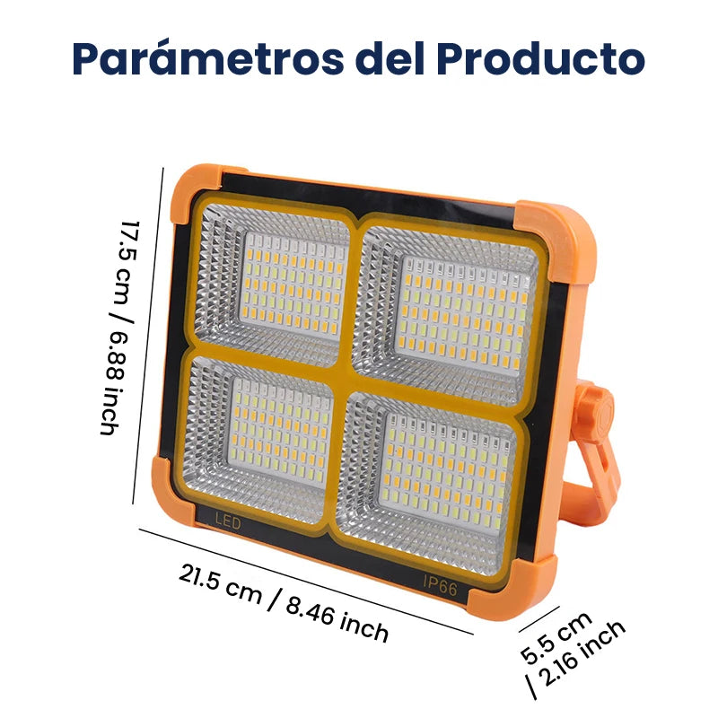 Luz de Tienda de Campaña Solar Portátil: Recargable