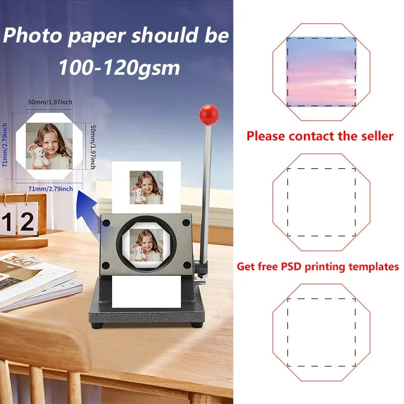 Máquina para hacer insignias de pegatinas