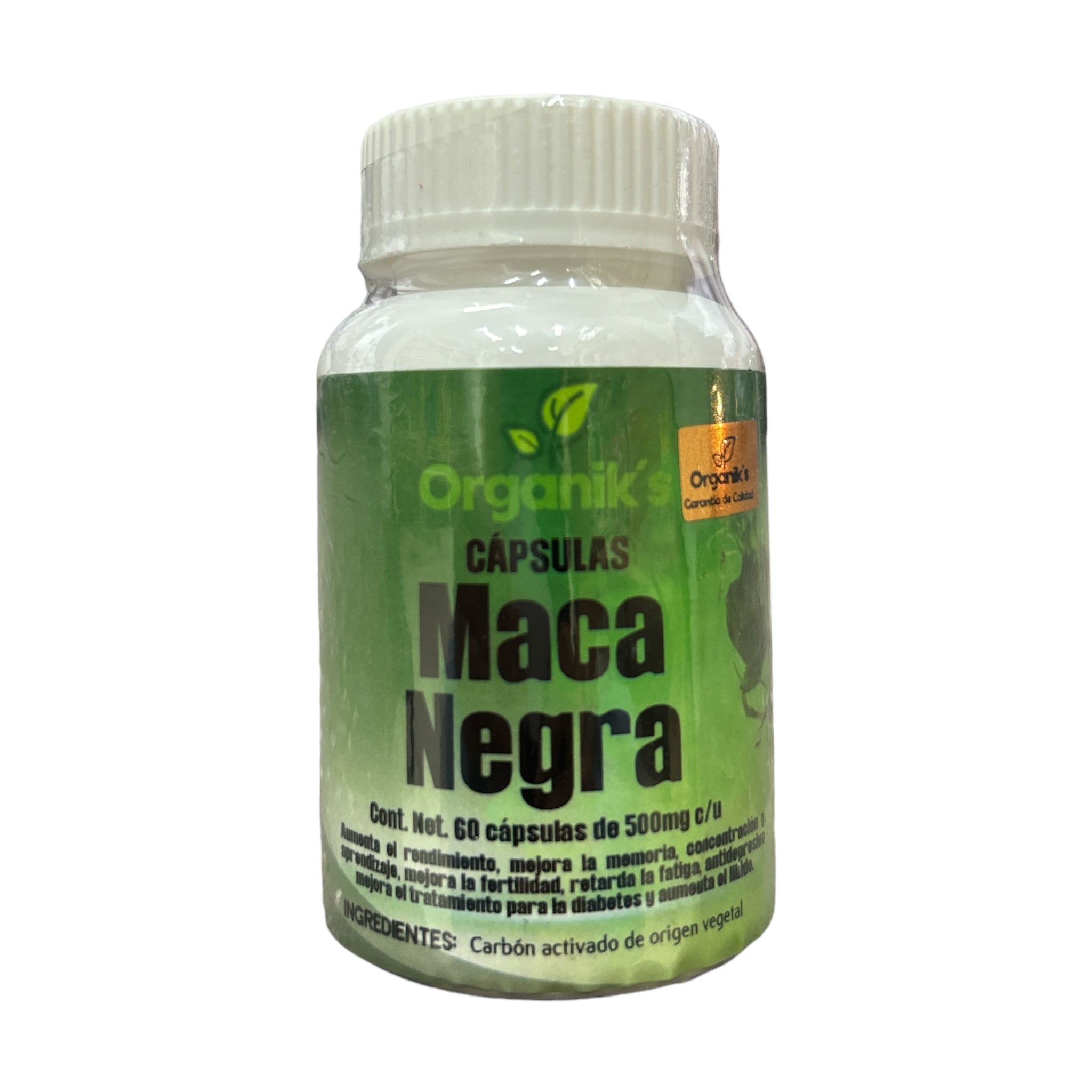 CAP MACA NEGRA C/60 ORGANIKS