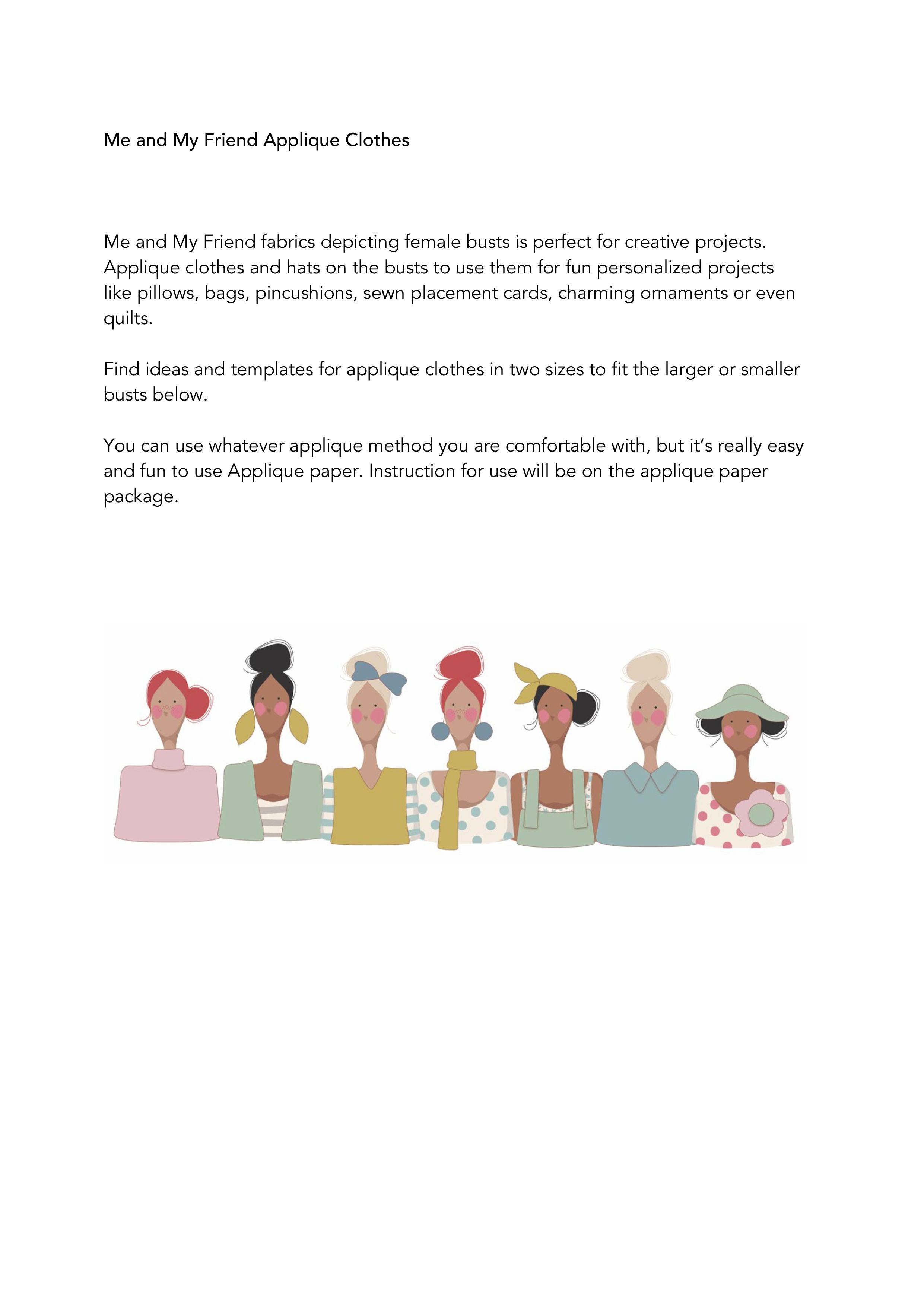 Patrones GRATIS para el panel de Tilda Yo y Mis Amigas listo para imprimir