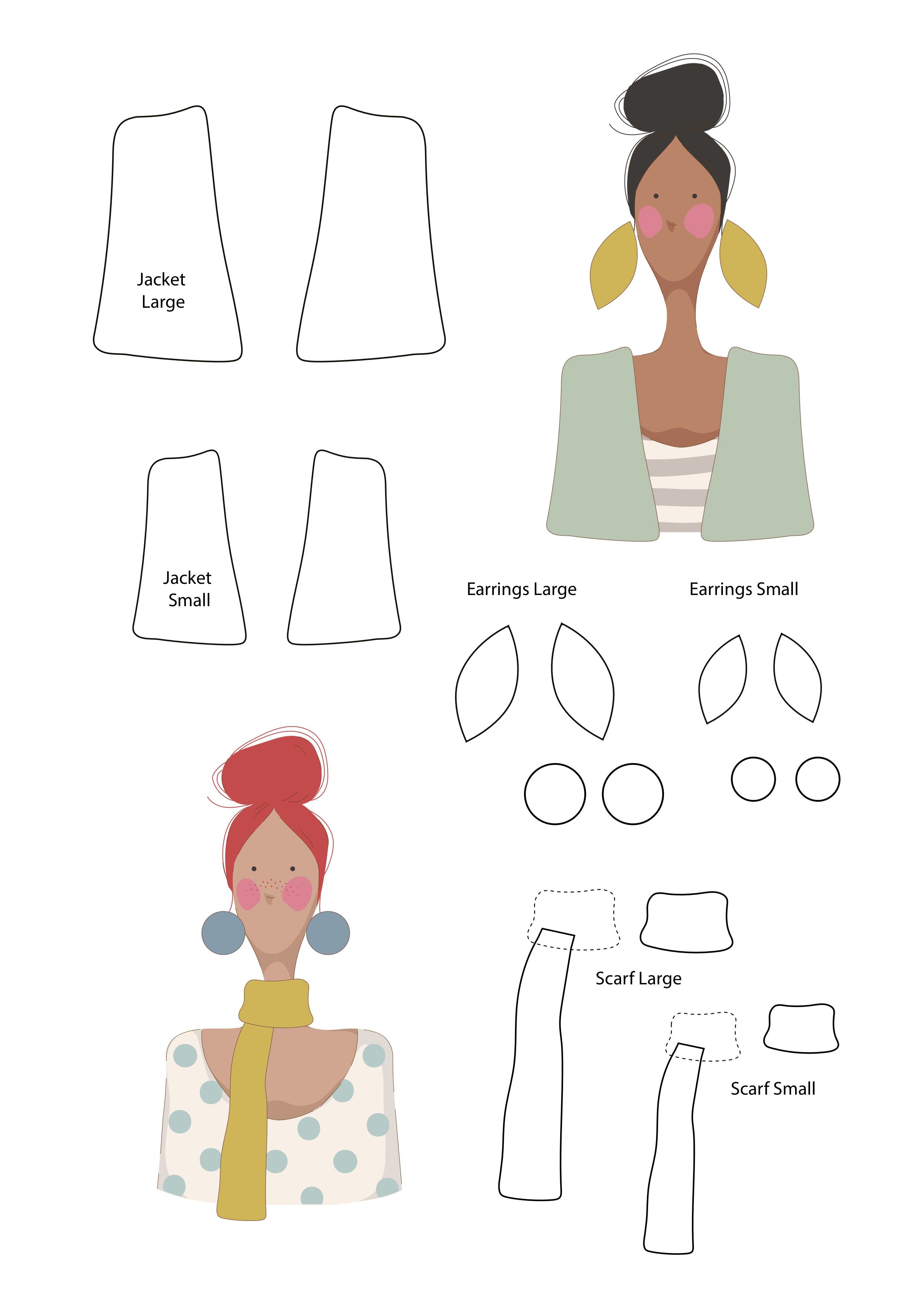 Patrones GRATIS para el panel de Tilda Yo y Mis Amigas listo para imprimir