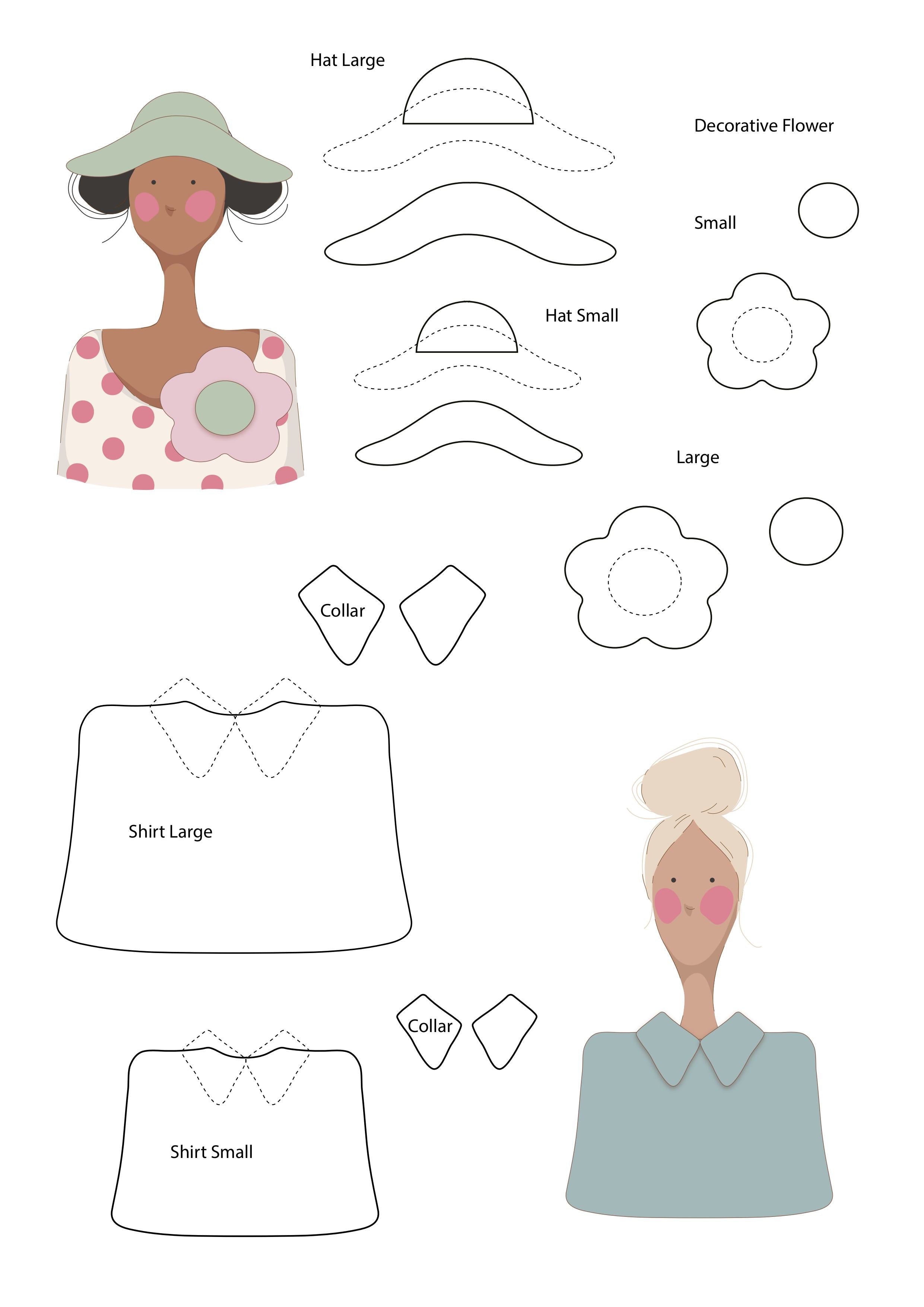 Patrones GRATIS para el panel de Tilda Yo y Mis Amigas listo para imprimir