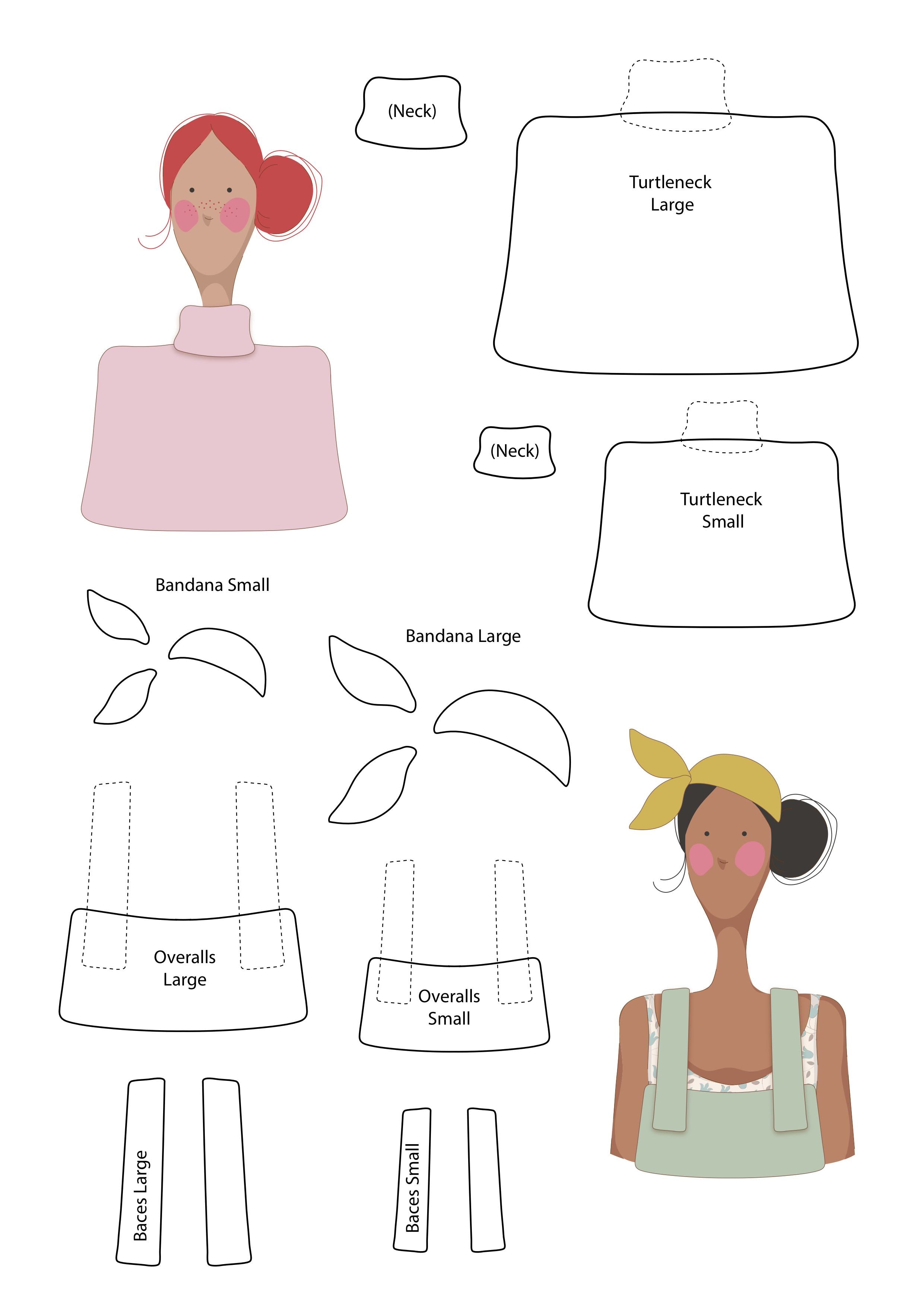 Patrones GRATIS para el panel de Tilda Yo y Mis Amigas listo para imprimir