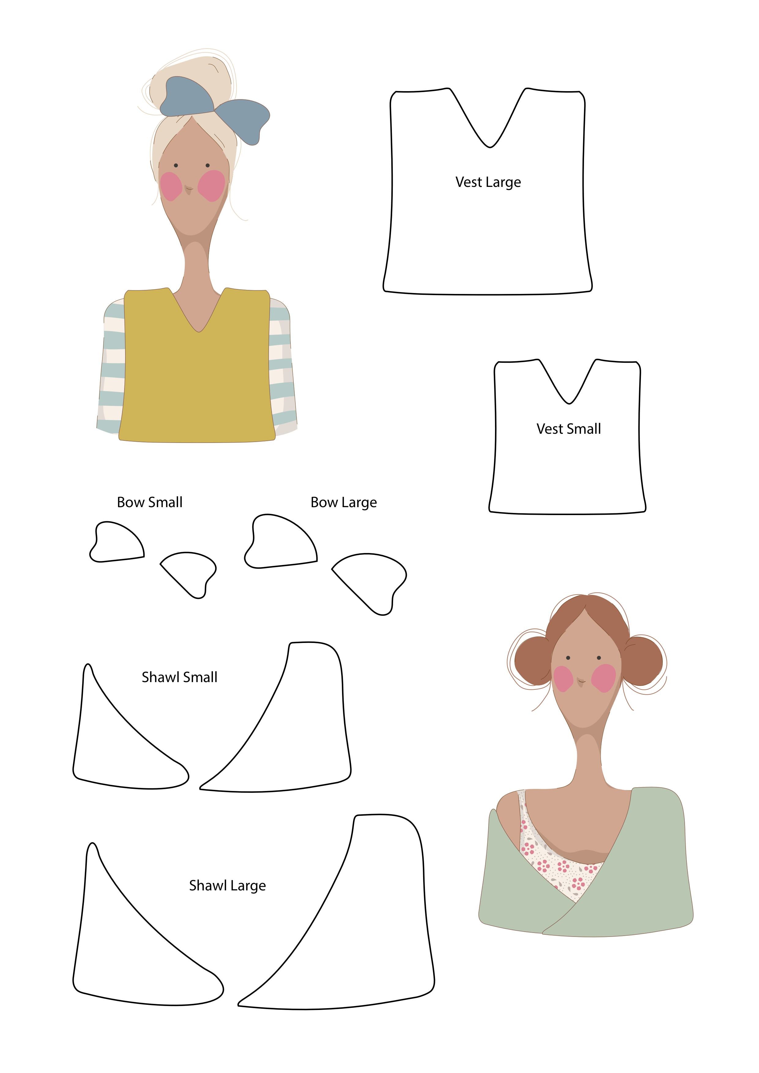 Patrones GRATIS para el panel de Tilda Yo y Mis Amigas listo para imprimir