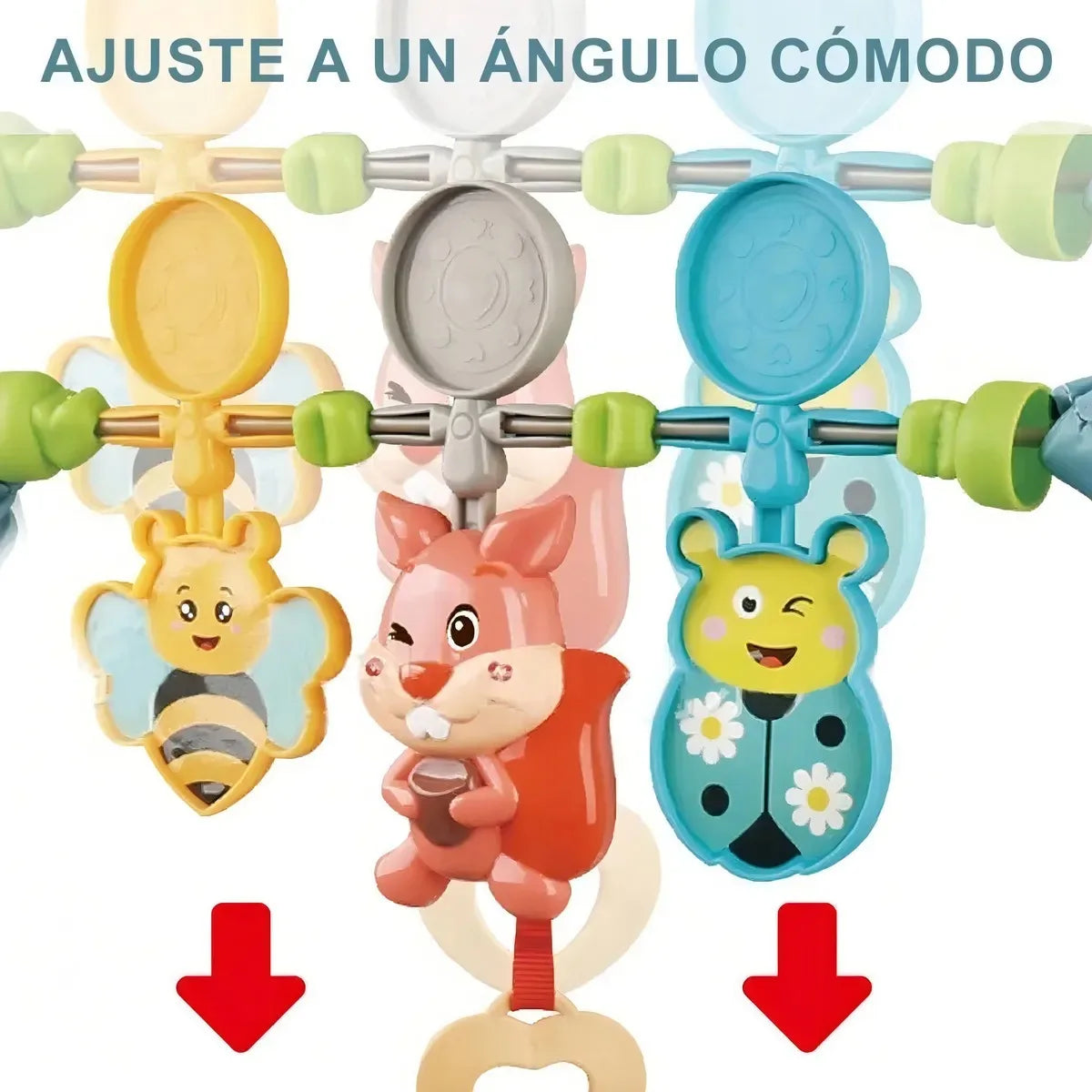 Mecedora eléctrica para bebé, color gris claro