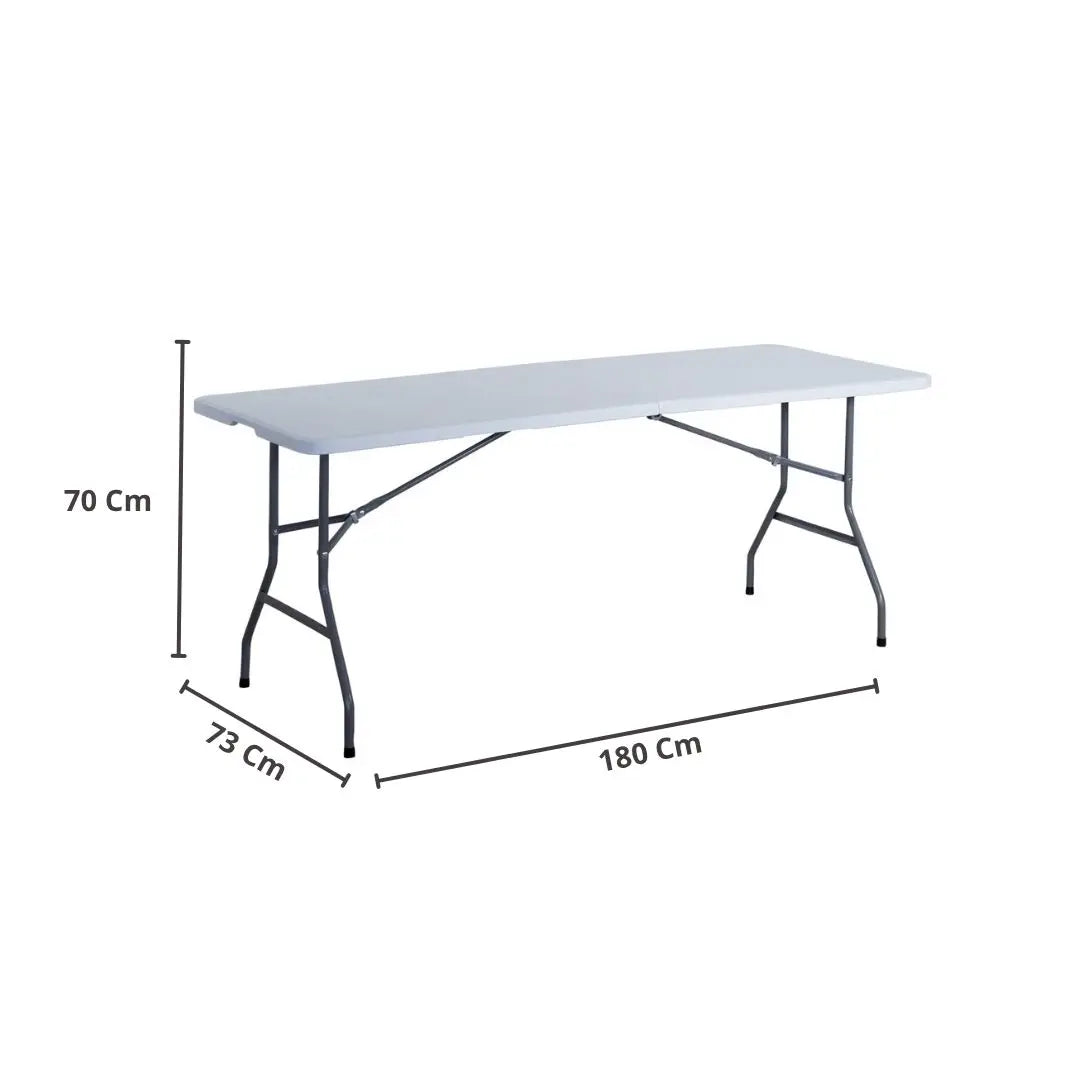 Mesa Plegable Blanca 180 cm Roma para Eventos y Reuniones