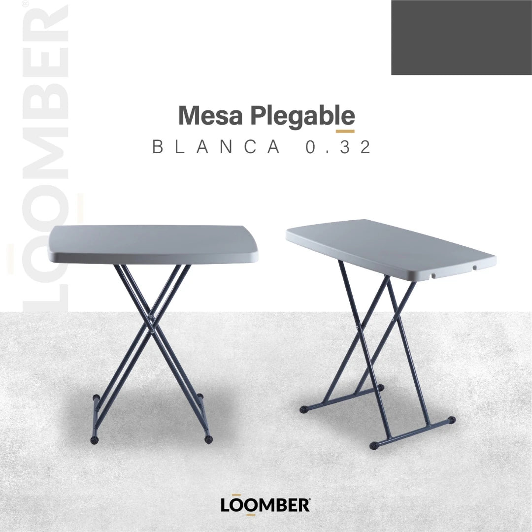 Mesa Plegable Blanca Personal Catania 75cm