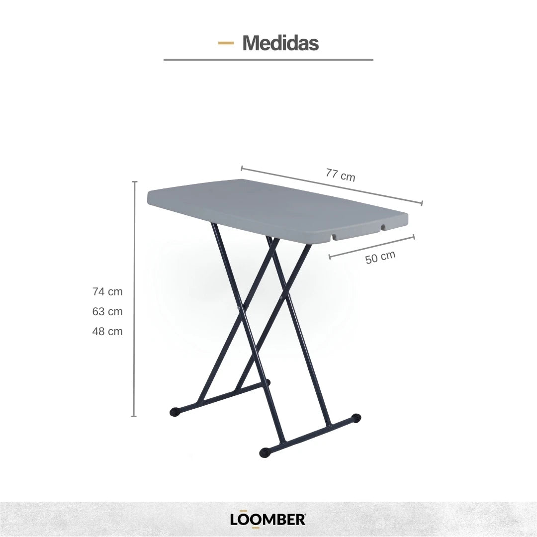 Mesa Plegable Blanca Personal Catania 75cm